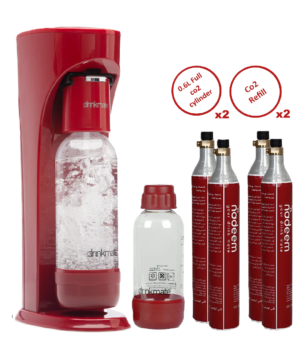 Drinkmate® disciplined consumer kit (machine, two cylinders, 1L PET, 0.5LPET, 2* 60L CO2 exchange)