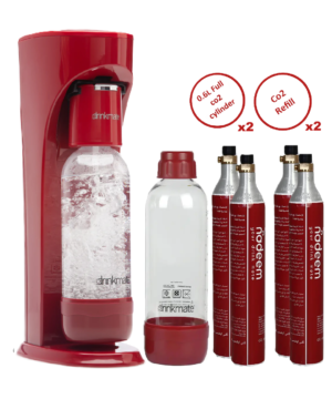 Drinkmate® disciplined consumer kit (machine, two cylinders, 2*1L PET, 2* 60L CO2 exchange)