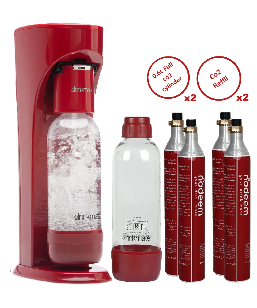 Drinkmate® disciplined consumer kit (machine, two cylinders, 2*1L PET, 2* 60L CO2 exchange)